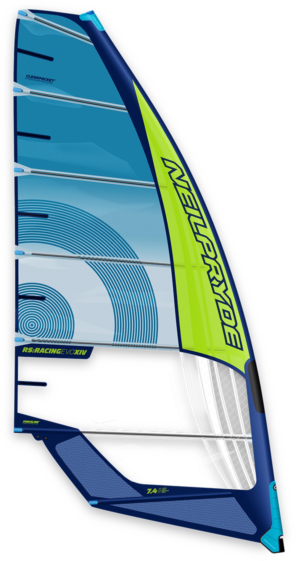 Neil Pryde Windsurf Vela Carrera Evo XIV C11 Azul Pacífico/Plata 2023 - Imagen 1 de 1
