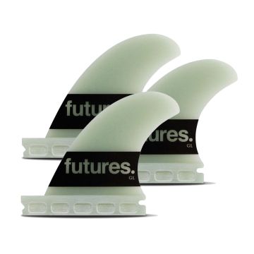 Futures Finnen Big Wave Thruster Fin Set Gerry Lopez G10 Grün 2024 Zubehör 1