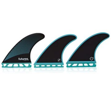 Futures Finnen Thruster Fin Set R4 Honeycomb Legacy Rake Schwarz 2024 Finnen 1