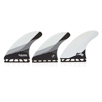 Futures Finnen Thruster Fin Set DHD Honeycomb Large Weiss 2024 Finnen 1