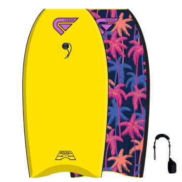 Flood Bodyboard Dynamx Stringer Gelb Palm II - 2024 Wellenreiten 1