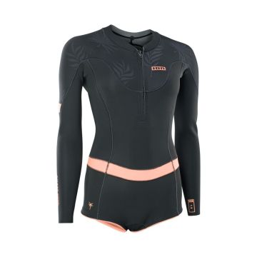 ION Neoprenanzug Amaze Hot Shorty 1.5 LS Front Zip Damen Shorty 900 black 2023 Shorty Neoprenanzug 1