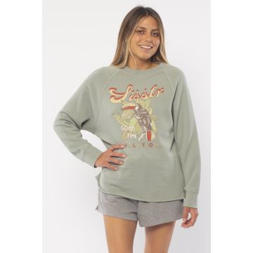 Sisstr Pullover TROPICAL CREW KNIT FLEECE SFM-Sea Foam 2021 Fashion 1