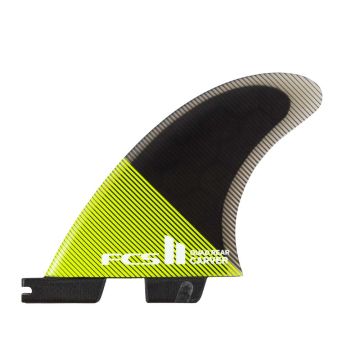 FCS Finnen II Carver PC Medium Acid/Black Quad Rear Retail Fins (co) Wellenreiten 1