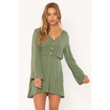 Sisstr Kleid BREEZIN BEAUTY L/S DTG-Dusty Green 2020 Frauen 1