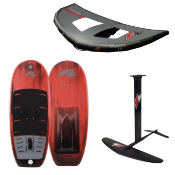 F2 Wing Set Glide Cross Air V2 160 - LTD ALU Foil 2000 Faded Red 2024 Wing Foilen 1