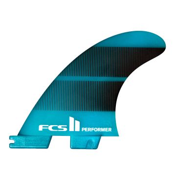 FCS Finnen II Performer Neo Glass Medium Teal Gradient Quad Fins (co) Wellenreiten 1