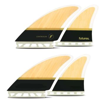 Futures Finnen Quad Fin Set Controller Honeycomb Bambus 2024 Wellenreiten 1