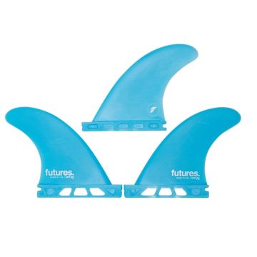 Futures Wellenreiter Finne Thruster Fin Set F2 SOFT Safety Blau - 2024 Wellenreiten 1