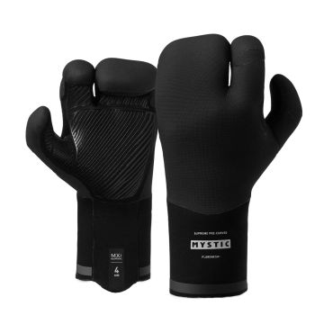 Mystic Neoprenhandschuhe Supreme Glove 4mm Lobster Precurved 4 900-Black 2025 Neopren Handschuhe 1