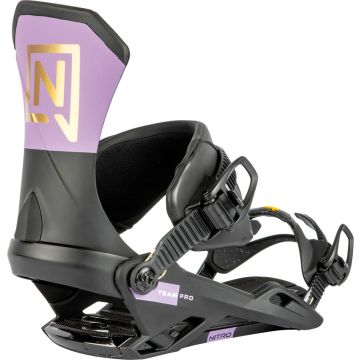 Nitro Snowboard Bindung TEAM PRO PRO PURPLE-BLACK-GOLD Damen 2024 Bindungen 1