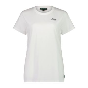 North T-Shirt WMS Script Tee 100-White Damen 2023 Frauen 1