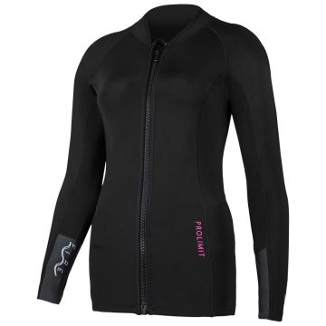 Pro Limit Neo-/ Thermotop Womens Fire Neoprene Top Front Zip Long Sleeve 2Mm 2 Grey/Black 2024 Neopren 1