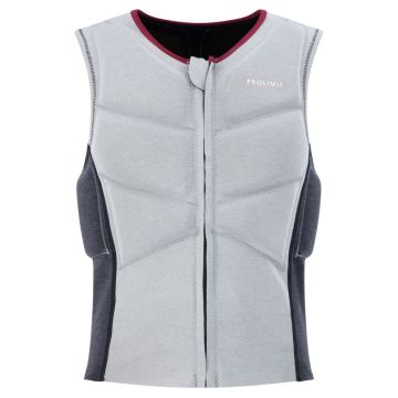 Pro Limit Prallschutz Weste Womens Oxygen Vest Half Padded Front Zip Grey/Black/Wine 2024 Westen 1