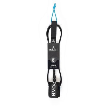 Roam Leashes Surfboard Leash Premium Schwarz 2024 Leashes 1