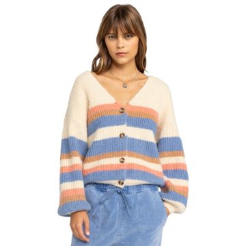 Roxy Pullover MARBLE TILES STRIPE TEC0-Parchment Damen 2025 Sweater 1