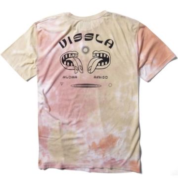 Vissla T-Shirt Twin Amigos SS Tee GVA-Guava Herren 2023 Männer 1