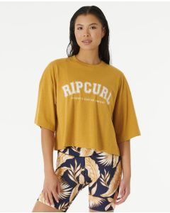 Rip Curl T-Shirt SEACELL CROP HERITAGE TEE 146-GOLD 2023 Tops 1