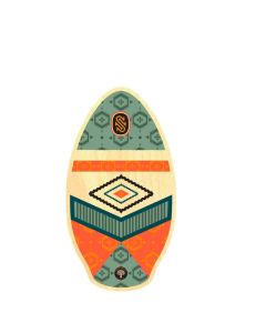 Skim One Skimboard 95cm Navajaui Grün Orange - 2024