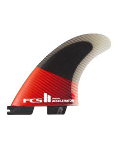 FCS Finnen II Accelerator PC Small Red/Black Tri Retail Fins (co)