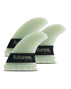 Futures Finnen Big Wave Thruster Fin Set Carlos Burle G10 Grün 2024