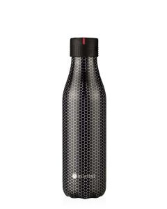 LES ARTISTES PARIS Trinkflasche Bottle UP Metal texture bril 500ml/16,5fl.oz SCHWARZ & GOLD 2024