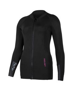 Pro Limit Neo-/ Thermotop Womens Fire Neoprene Top Front Zip Long Sleeve 2Mm 2 Grey/Black 2024