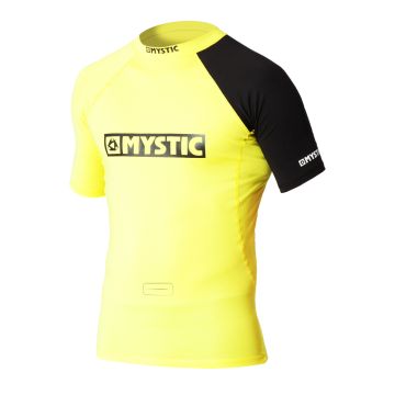 Mystic UV-Shirt Rashvest Event S/S Rashvest Chest Logo 250-Yellow 2024 Tops, Lycras, Rashvests 1