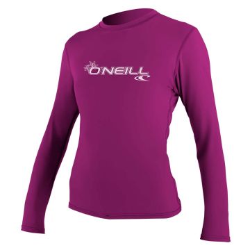 Oneill UV Shirt Wms Basic Skins L/S Sun Shirt 173-FOX PINK 2021 Tops, Lycras, Rashvests 1