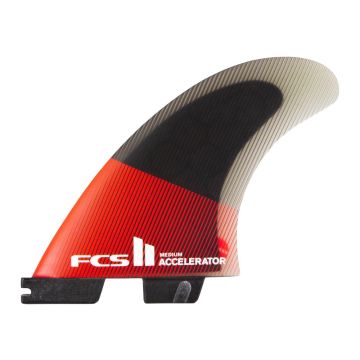 FCS Finnen II Accelerator PC Small Red/Black Tri Retail Fins (co) Finnen 1