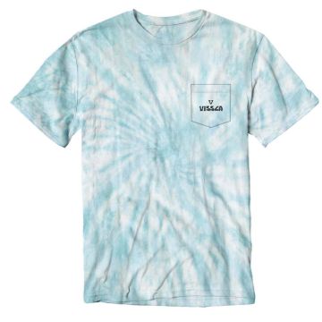 Vissla T-Shirt Easy Beaks Tie Dye PKT Tee PCB - Pacific Blue 2022 Fashion 1
