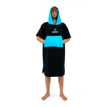 Surflogic Poncho Towel Poncho black/cyan (co) Accessoires 1